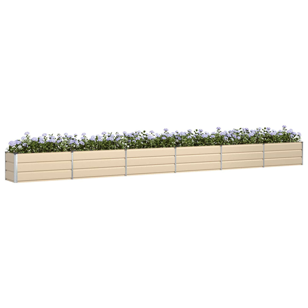 Planter Ivory 580 x 50 x 45 cm Galvanised Steel