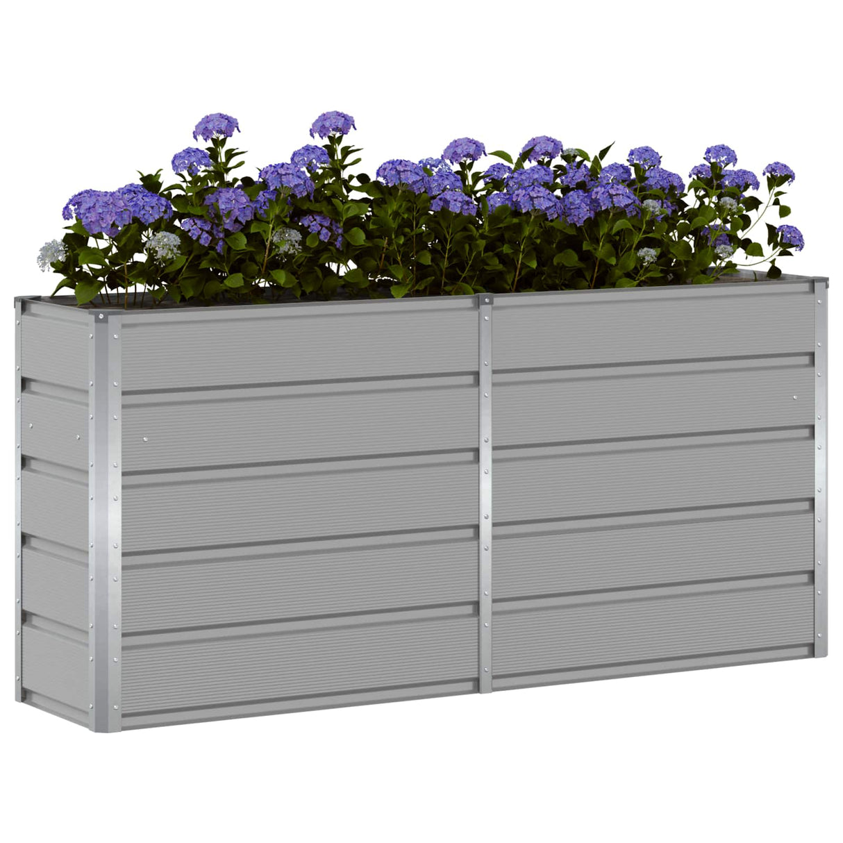 Planter Light Grey 160 x 40 x 75 cm Steel