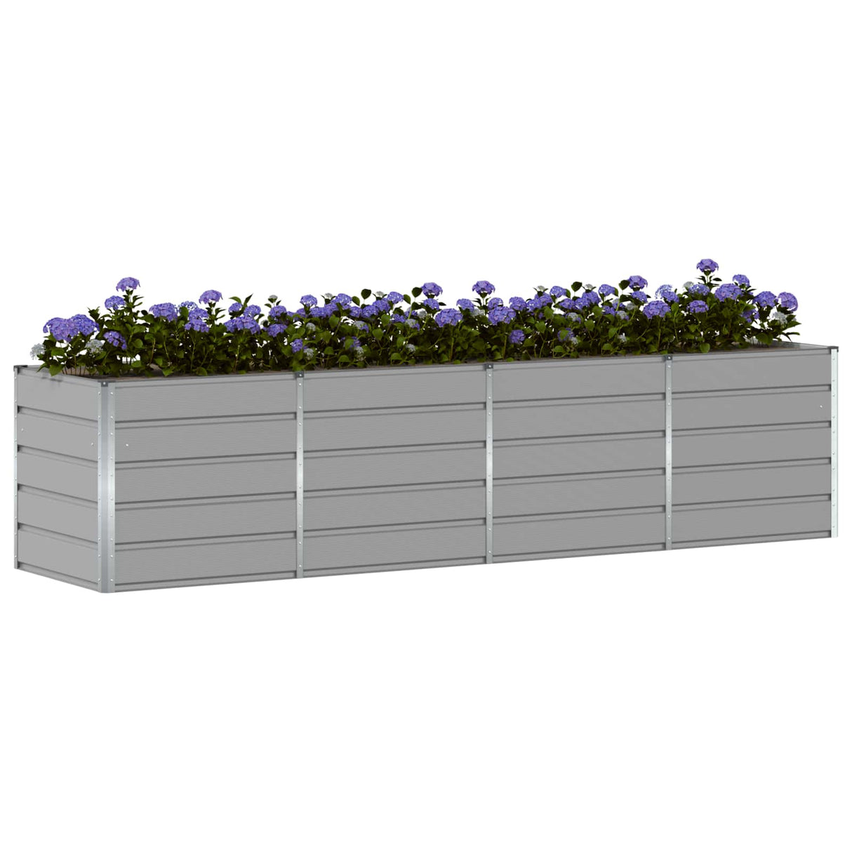 Planter Light Grey 320 x 80 x 75 cm Steel