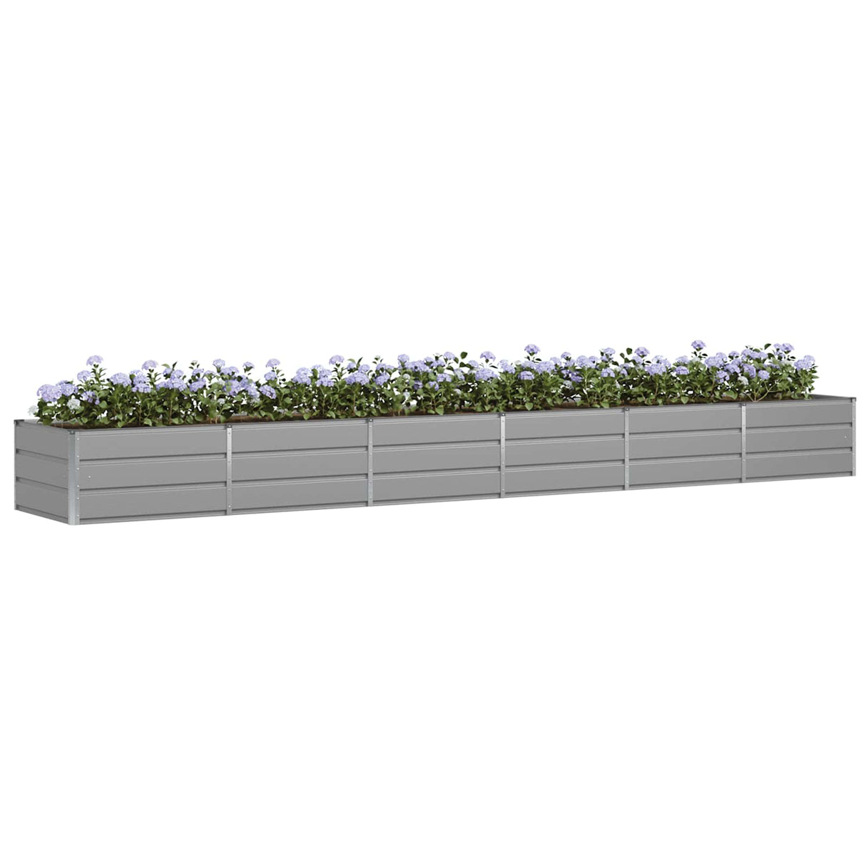 Planter Light Grey 480 x 80 x 45 cm Steel