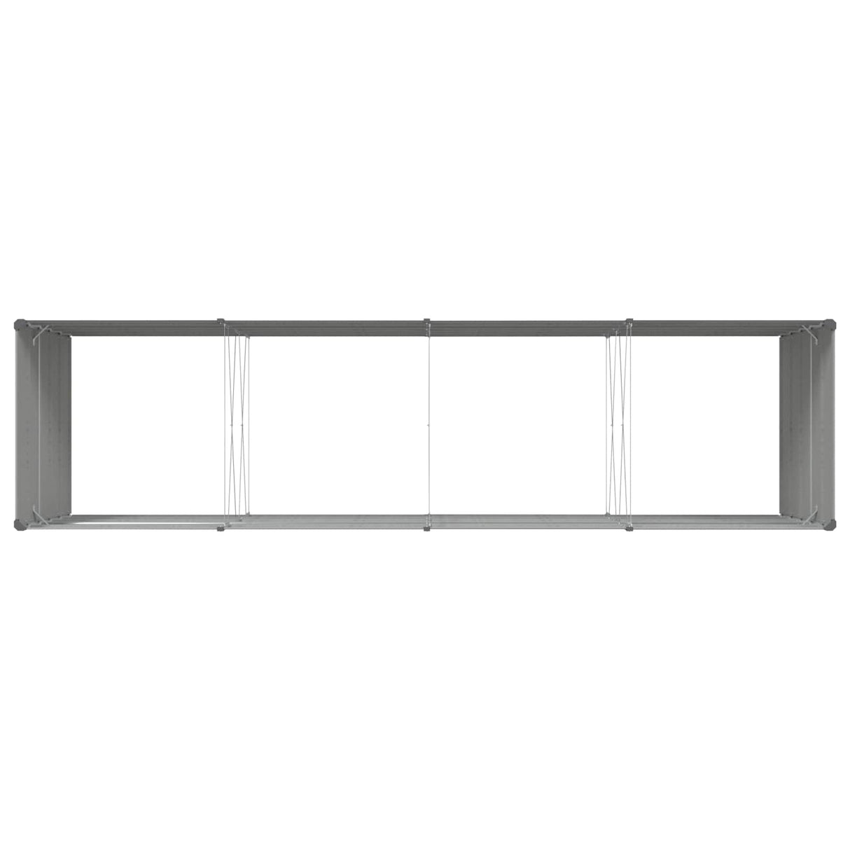 Planter Light Grey 385 x 100 x 75 cm Galvanised Steel