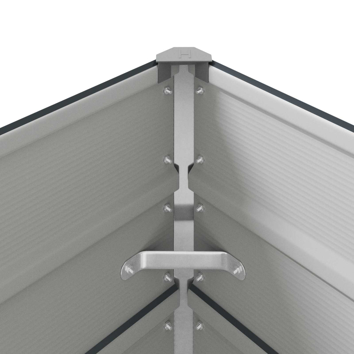 Planter Anthracite 385 x 100 x 45 cm Galvanised Steel