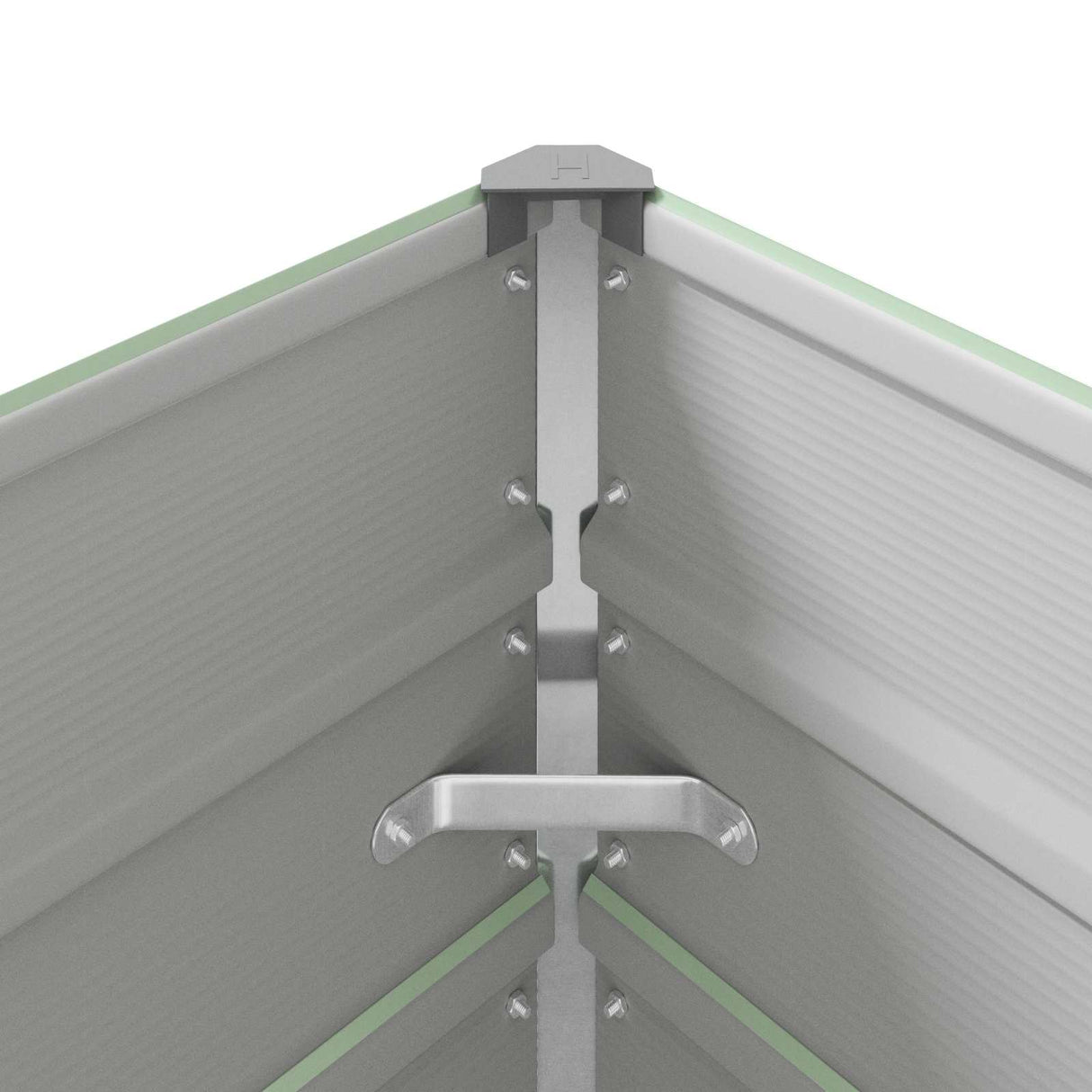 Planter Pastel Green 385 x 100 x 45 cm Galvanised Steel