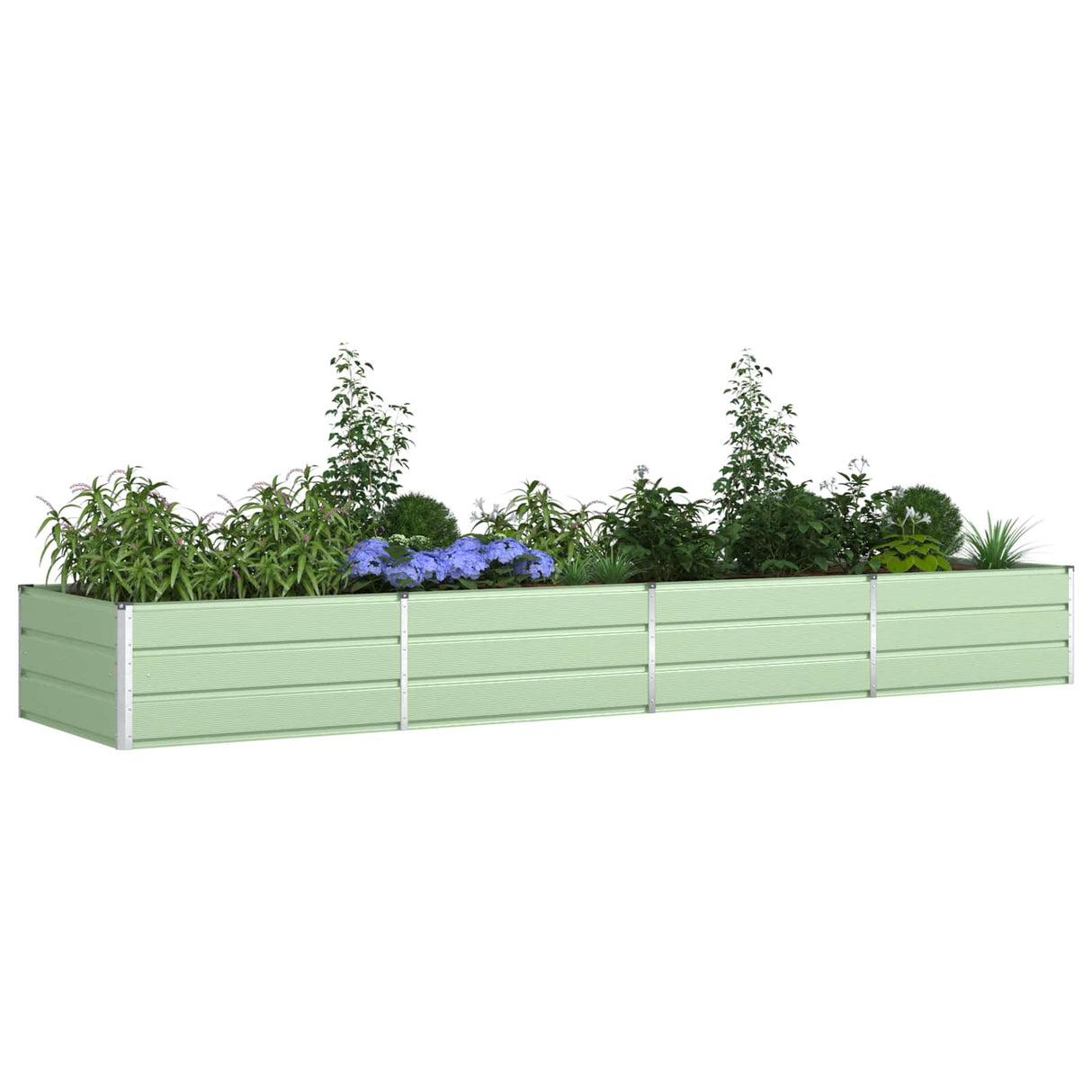 Planter Pastel Green 385 x 100 x 45 cm Galvanised Steel