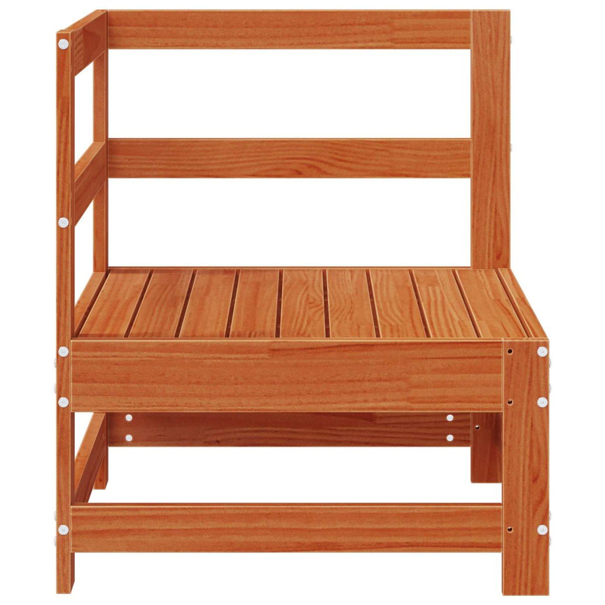 Garden Corner Sofa Solid Pine Wood Wax Brown 62 x 62 x 70.5 cm