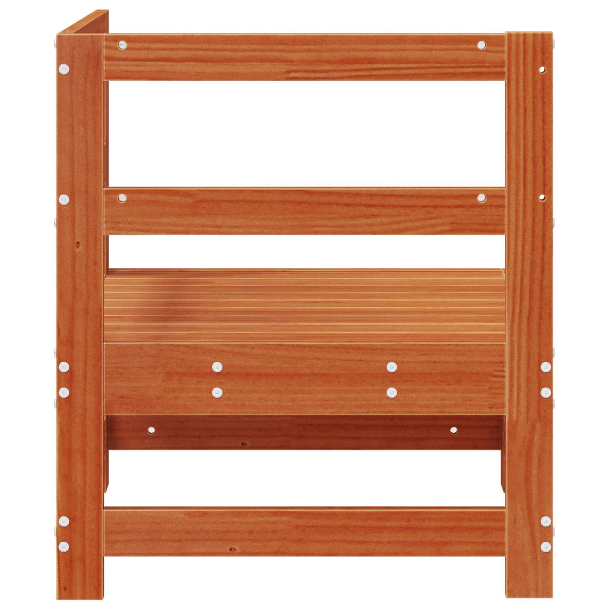 Garden Corner Sofa Solid Pine Wood Wax Brown 62 x 62 x 70.5 cm