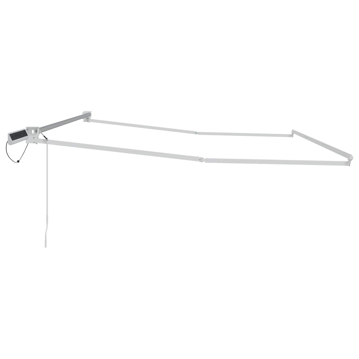 Electric Retractable Awning Frame White 5 x 3 m Steel