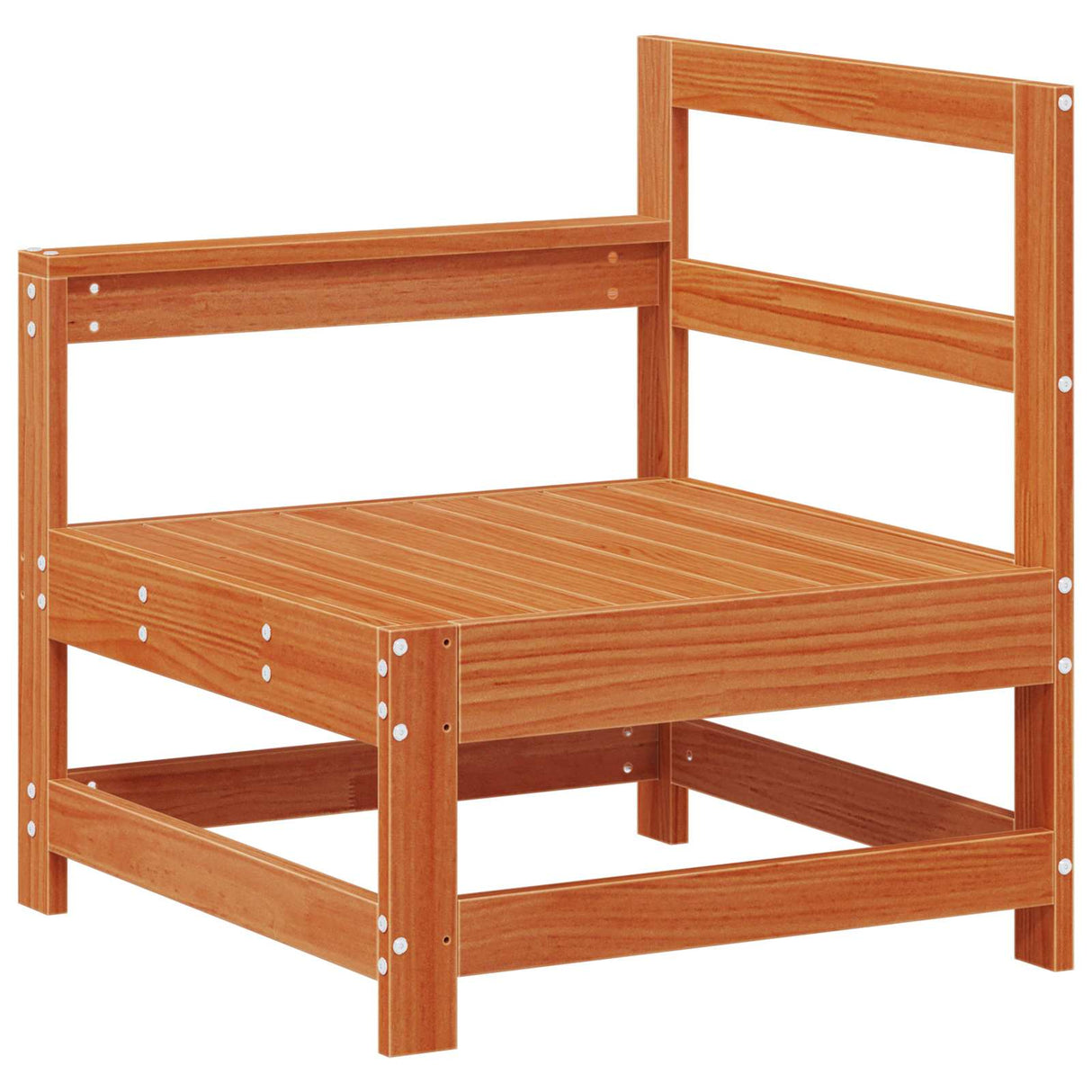 Garden Lounge Set 5 pcs Wax Brown Solid Pine Wood