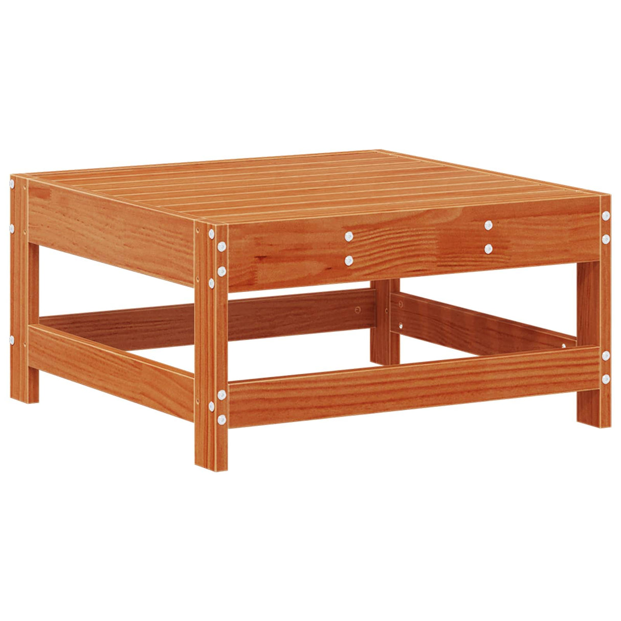 Garden Lounge Set 6 pcs Wax Brown Solid Pine Wood