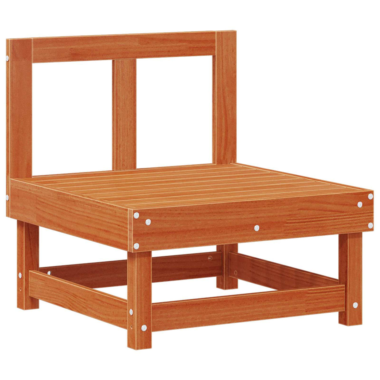 Garden Lounge Set 7 pcs Wax Brown Solid Pine Wood