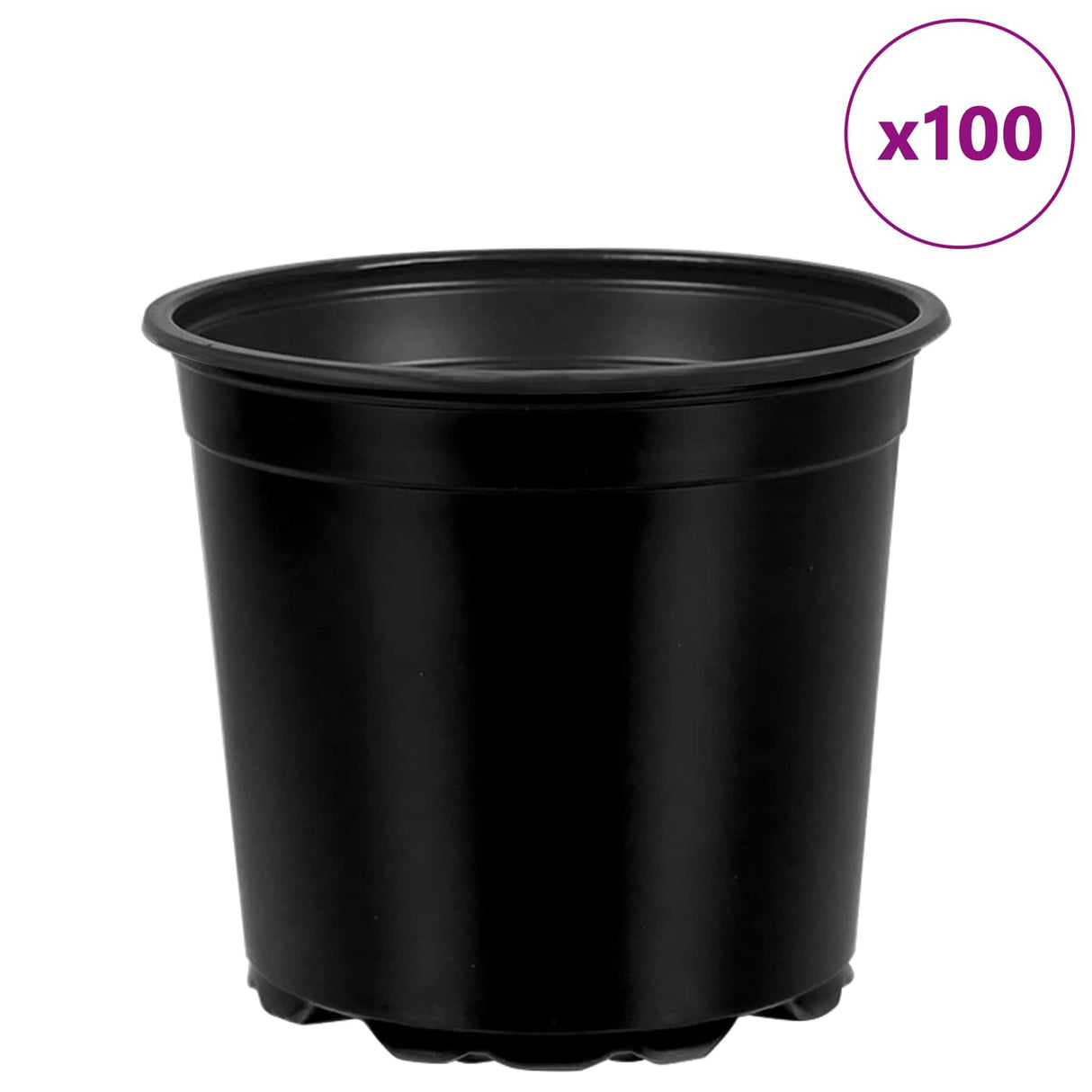 Flower Pot 100 pcs Black Ø 15 x 13 cm Plastic