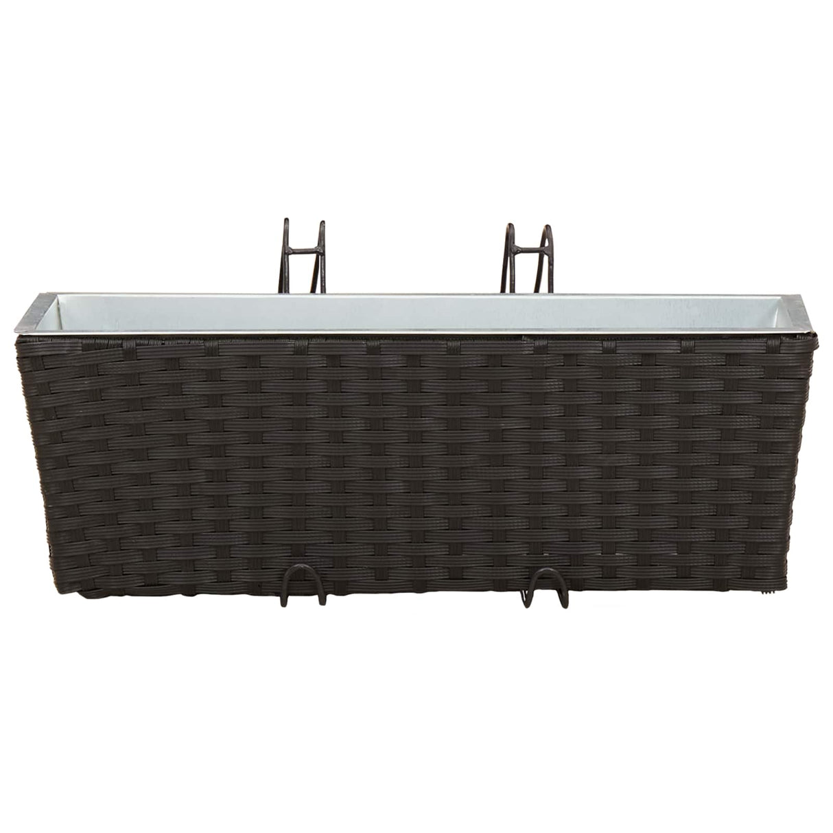 Railing 2 pcs Black 50 x 17 x 17 cm Metal