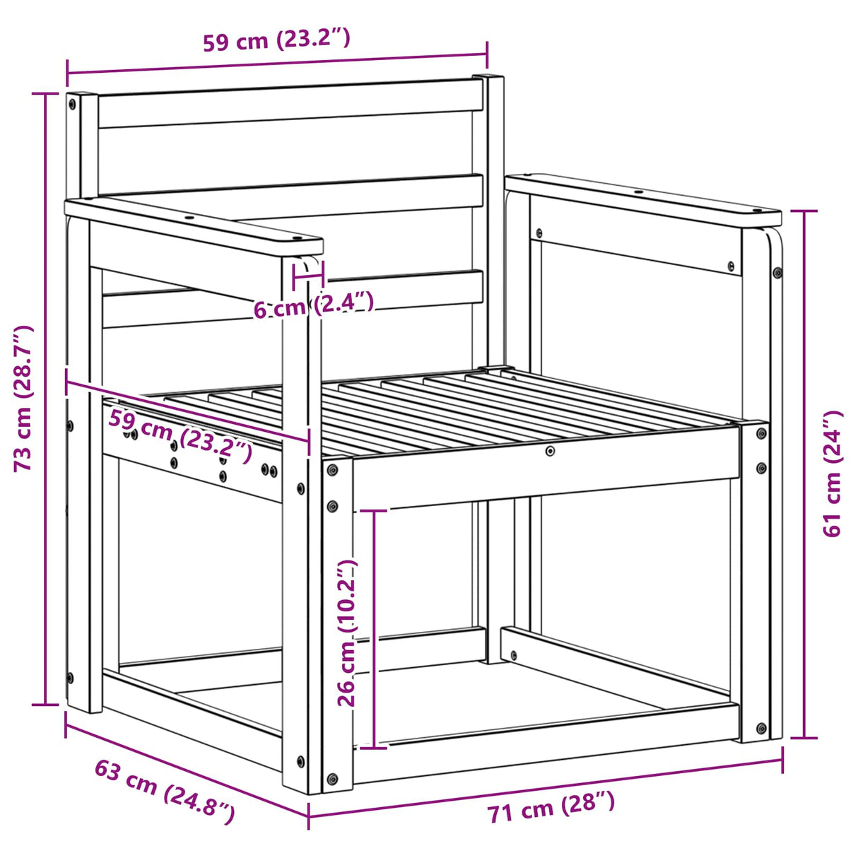 Outdoor Sofa Set Solid Acacia Wood Natural