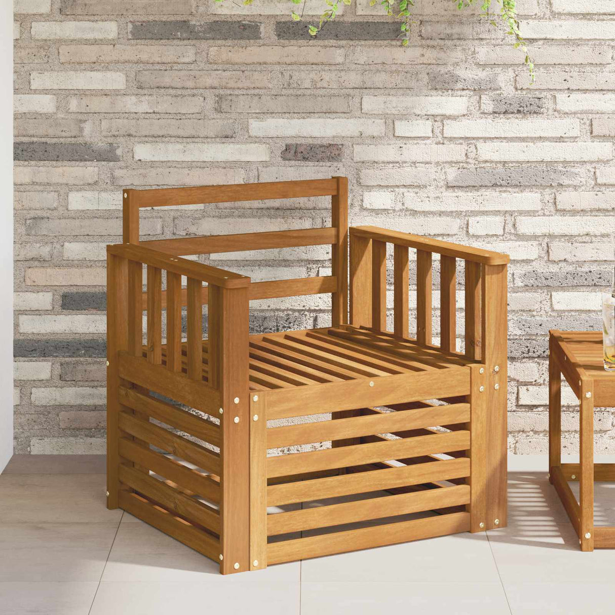 Outdoor Sofa Set Natural 71 x 63 x 73 cm Solid Acacia Wood