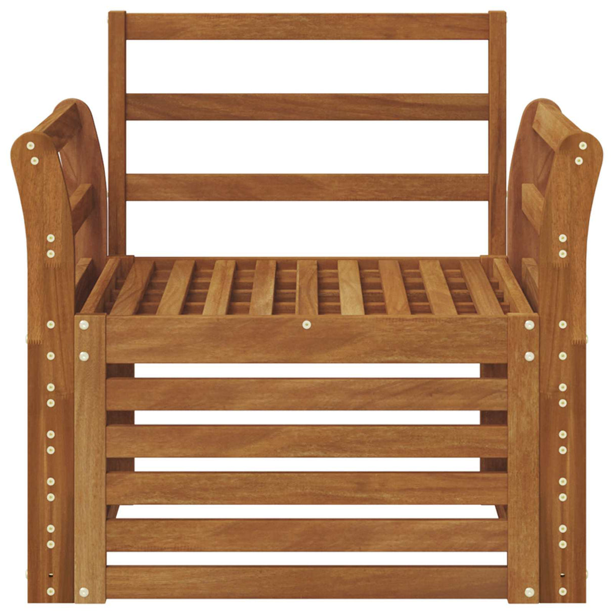 Outdoor Sofa Set Natural 75.5 x 63 x 73 cm Solid Acacia Wood