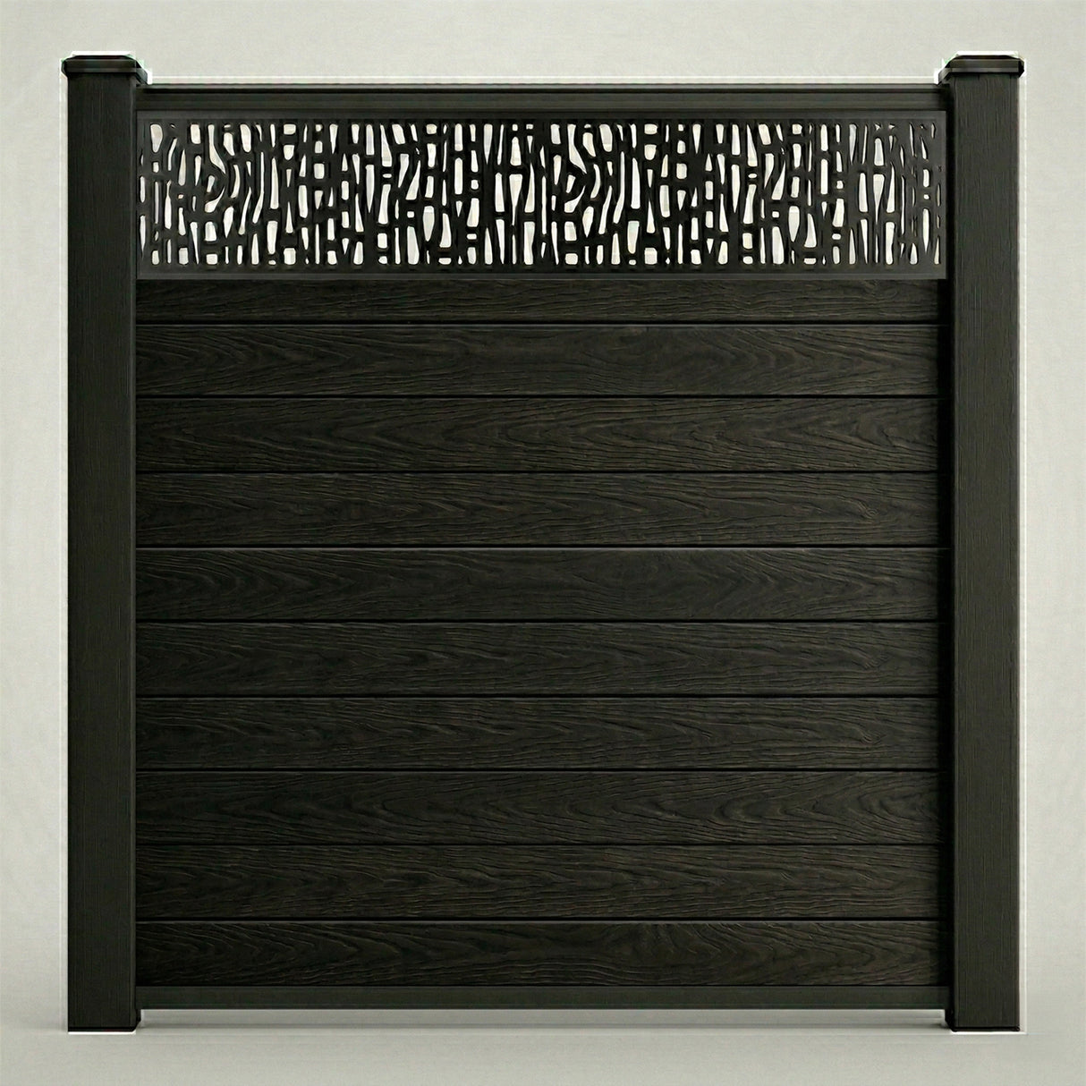 Decorative Screen Fencing Kit – Black (6ft x 6ft | 1.8m x 1.8m)