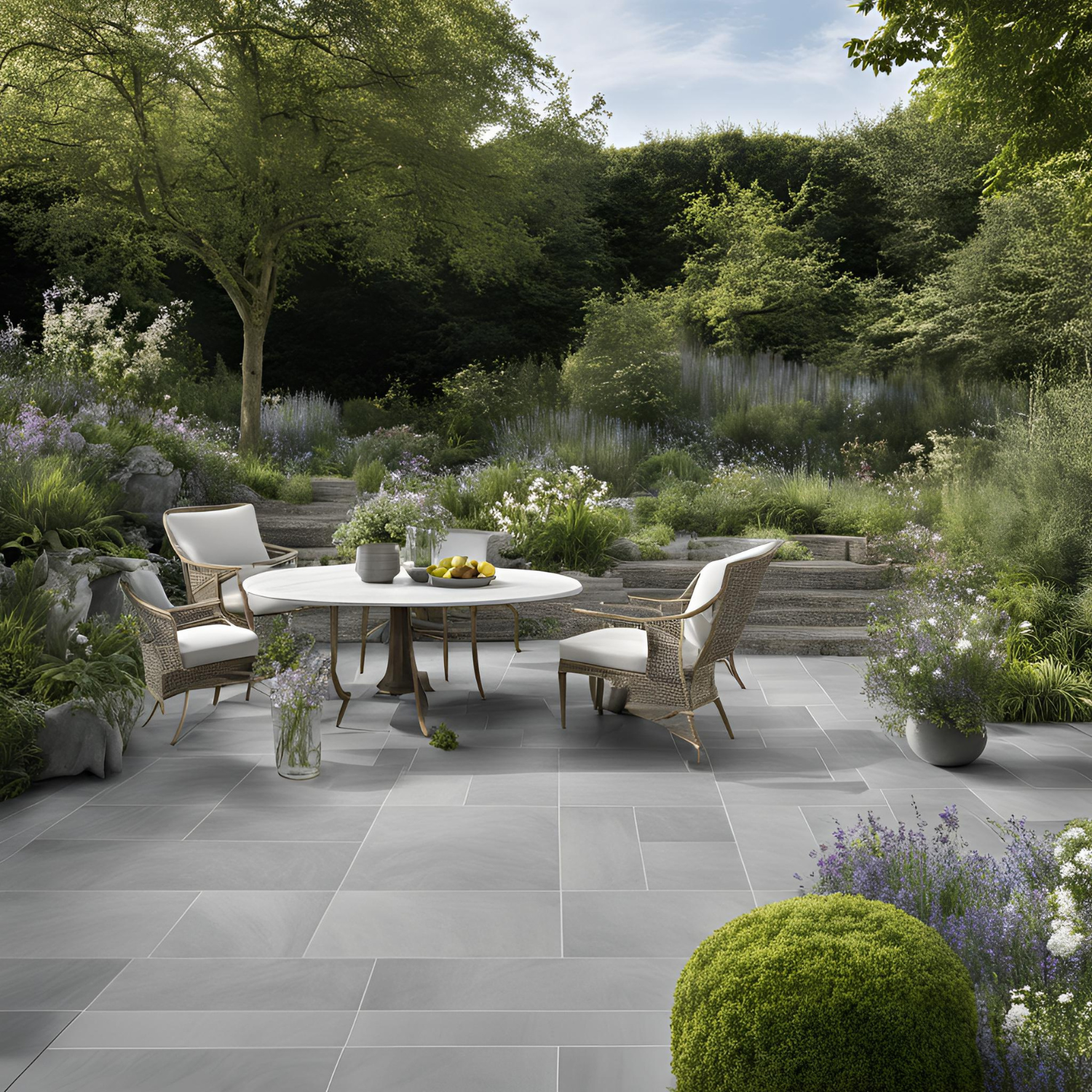 Paleta z porcelanowych płyt chodnikowych — Cambridge Chrome