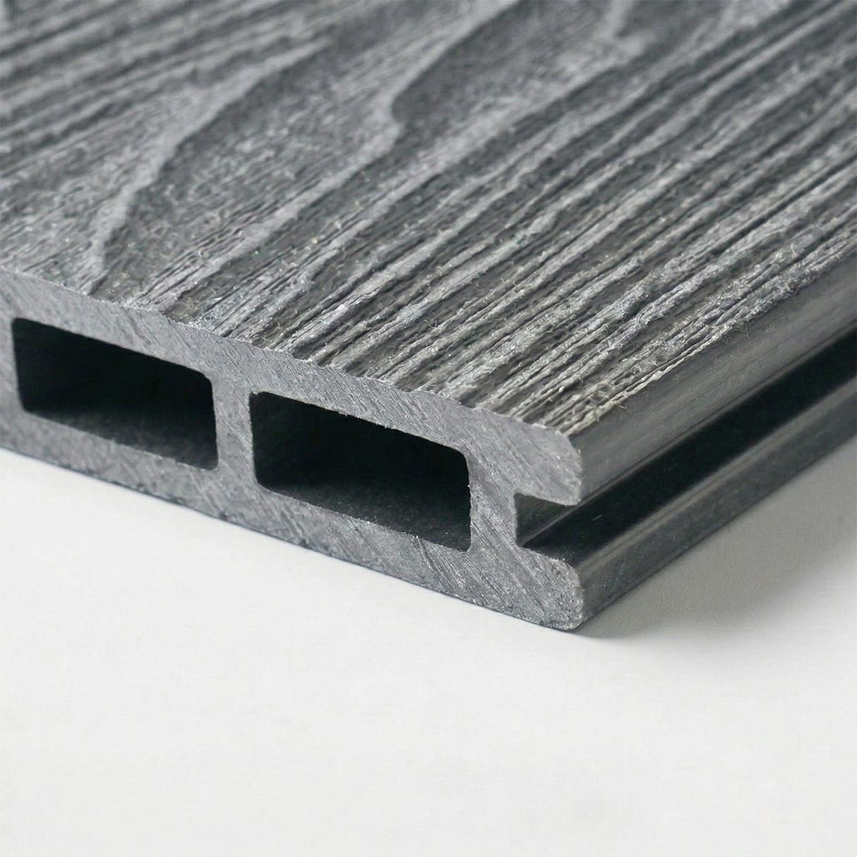 4.8m Woodgrain Composite Decking Board - Silver (Pallet)