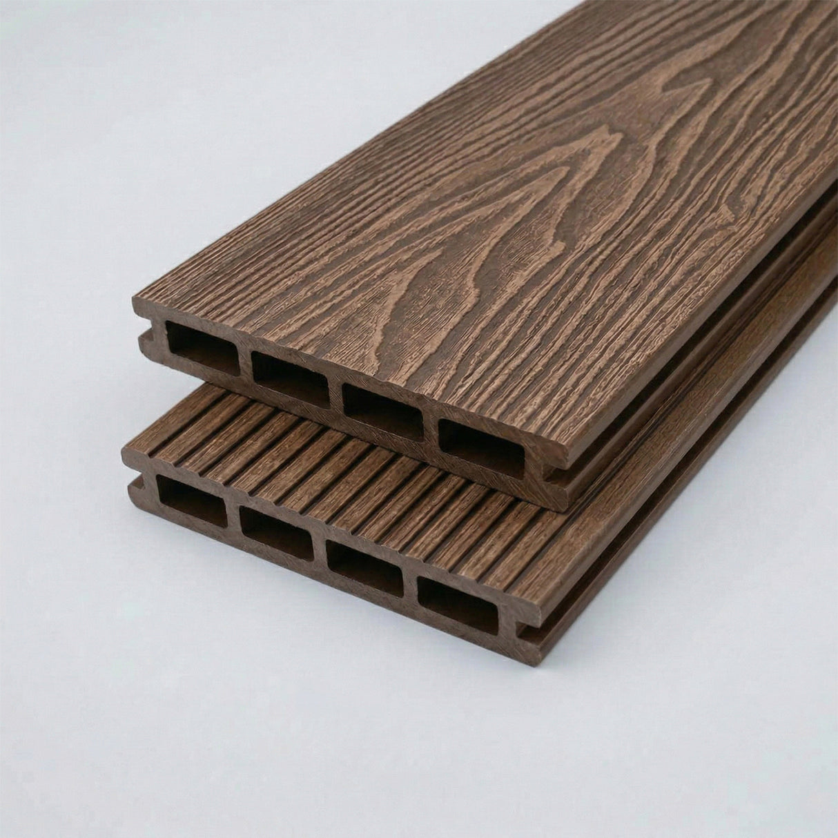 4.8m Woodgrain Composite Decking Board - Brown (Pallet)