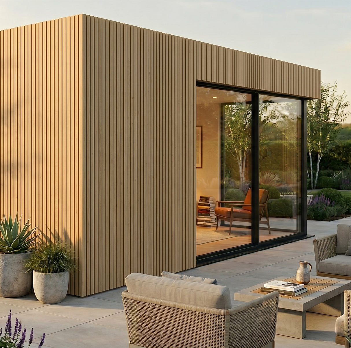 2.5m Slatted Composite Cladding - Pine