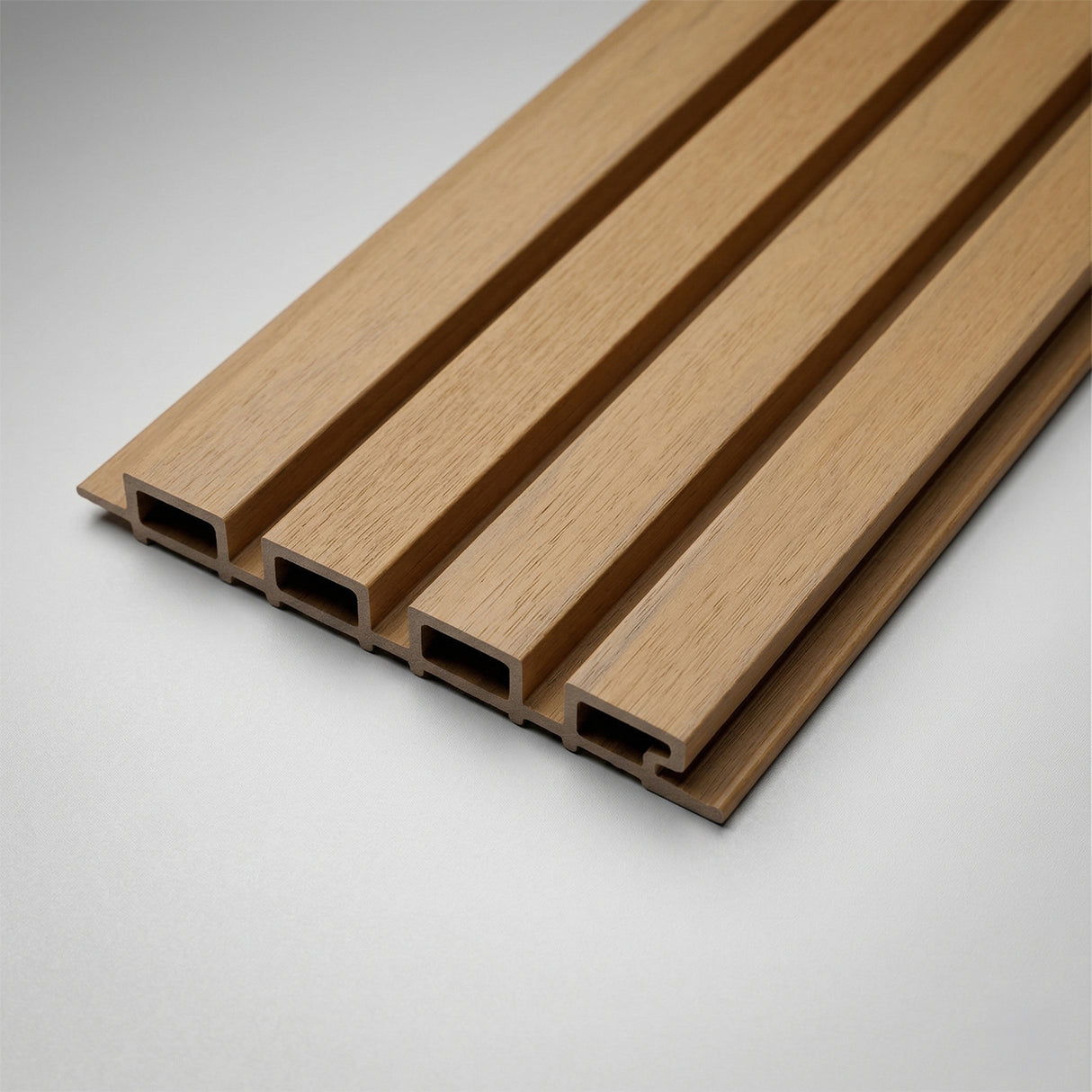 2.5m Slatted Composite Cladding - Teak