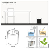 Planter TRENDCOVER 23 Cork ALL-IN-ONE Dark Natural