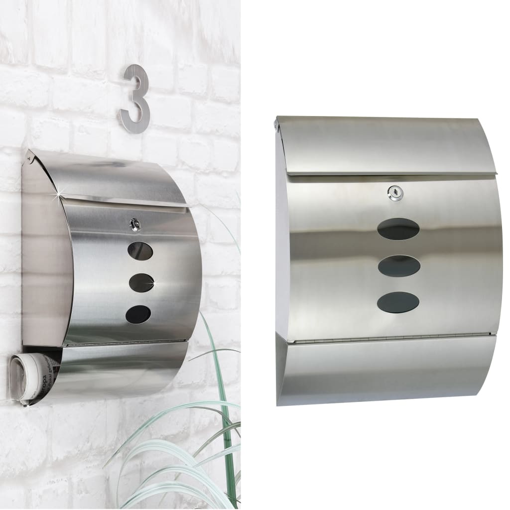Letter Box Stainless Steel 30x12x40 cm