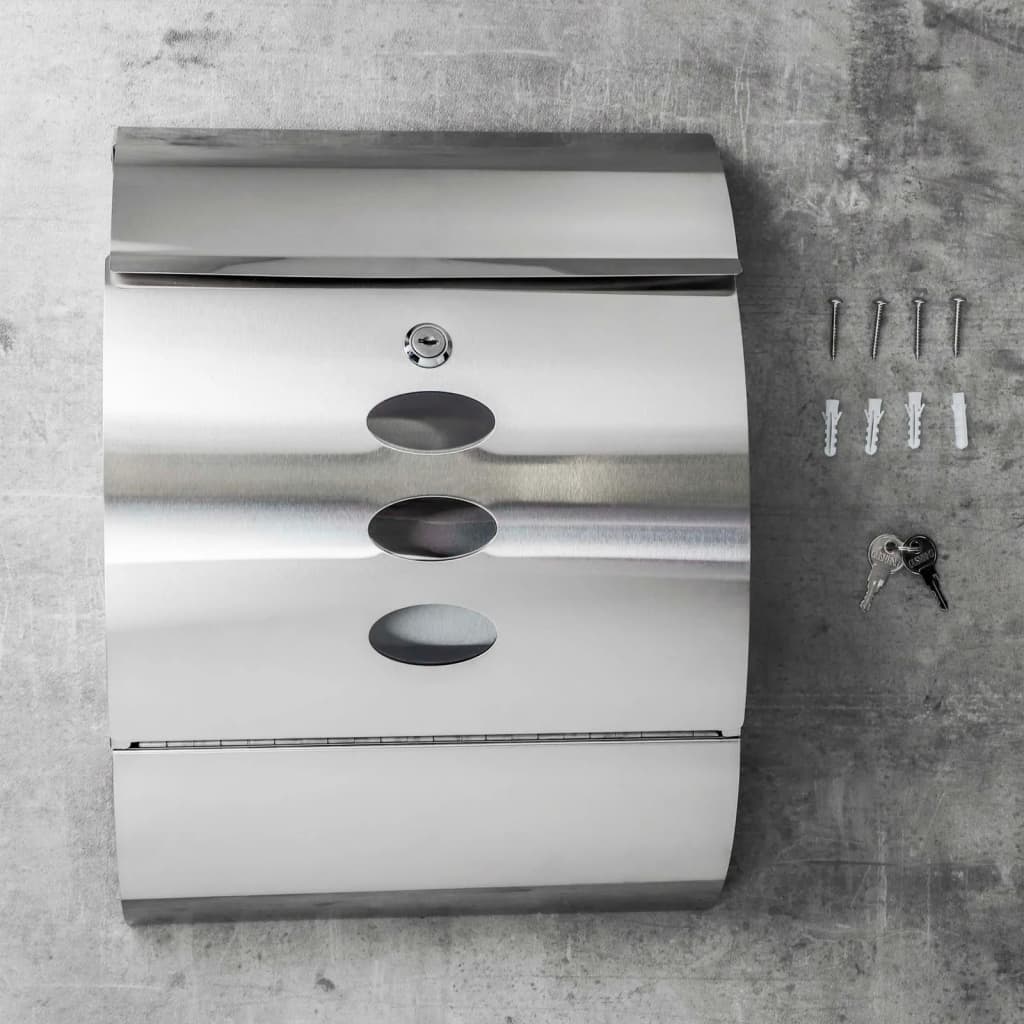 Letter Box Stainless Steel 30x12x40 cm