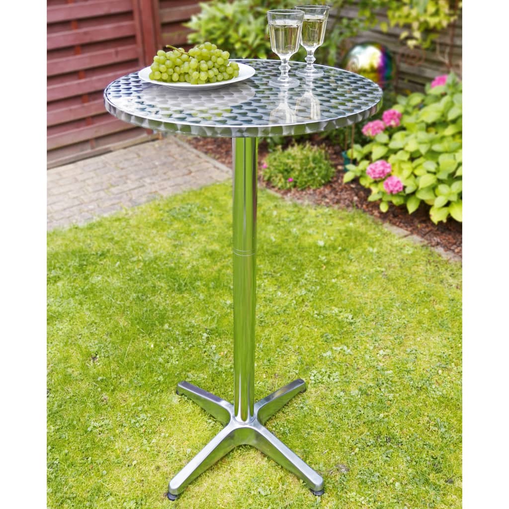 HI Foliding Bistro-Bar Table Aluminium Round 60x60x(58-115) cm