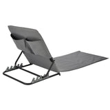 Foldable Beach Mat Chair PVC Grey