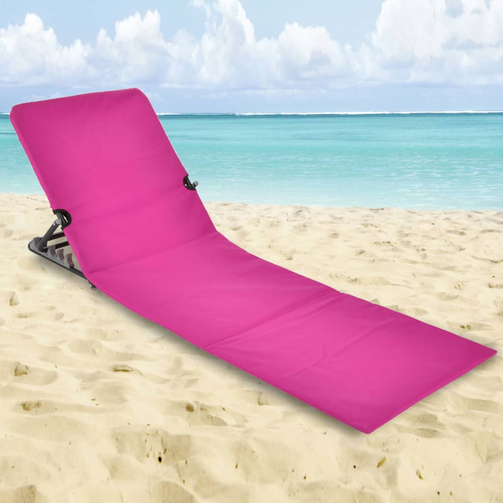 Foldable Beach Mat Chair PVC Pink