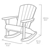 Adirondack Rocking Chair Troy Graphite