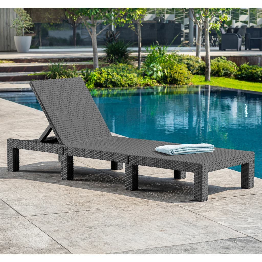 Sunlounger with Cushion Daytona Graphite