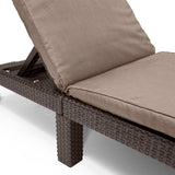 Sunlounger with Cushion Daytona Brown