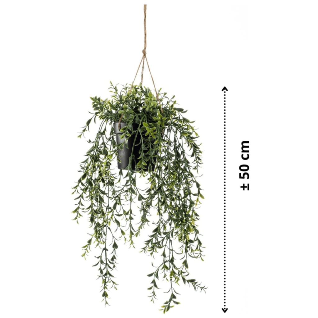 Artificial Boxwood Hanging Bush in Pot 50 cm