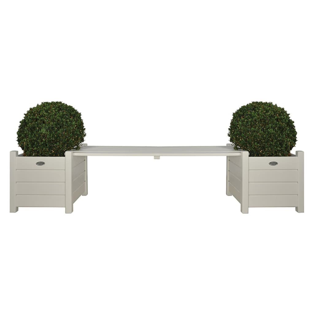 Planters with Bridge Bench White CF33W