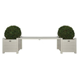 Planters with Bridge Bench White CF33W