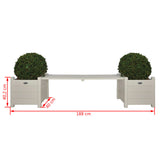 Planters with Bridge Bench White CF33W