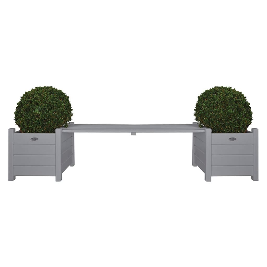 Planters with Bridge Bench Grey CF33G