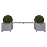 Planters with Bridge Bench Grey CF33G