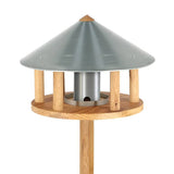 Bird Table with Silo and Round Roof Zinc