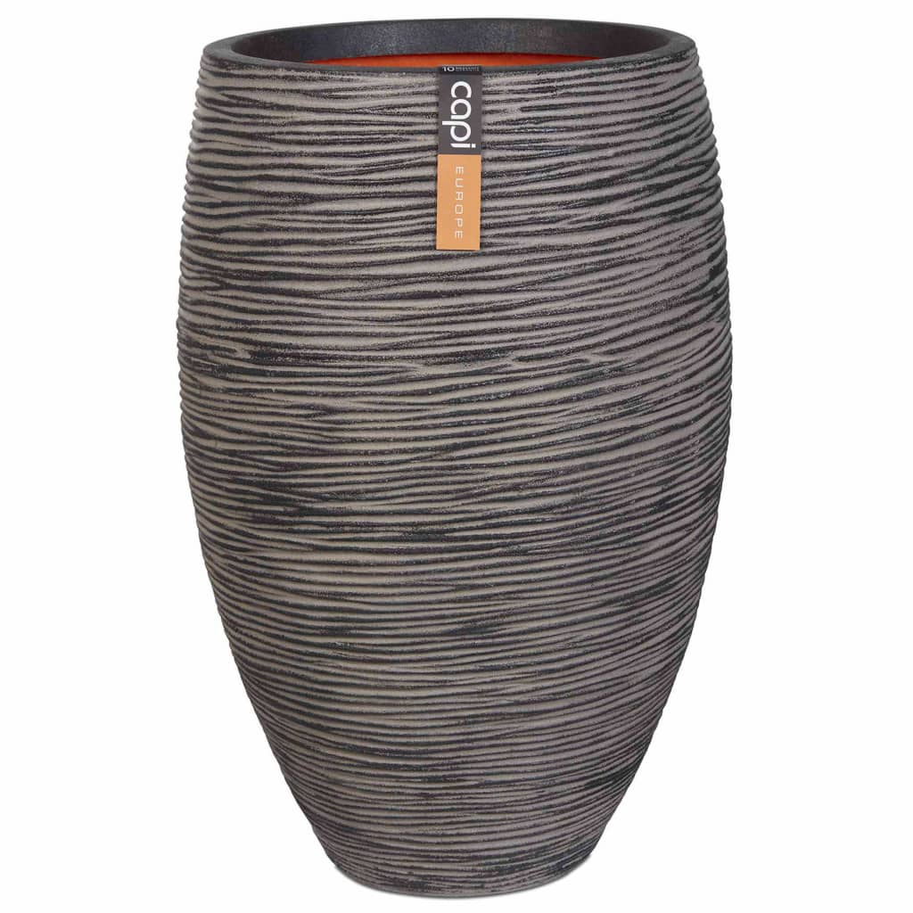 Vase Nature Rib Elegant Deluxe 40x60 cm Anthracite KOFZ1131