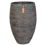 Vase Nature Rib Elegant Deluxe 45x72 cm Anthracite