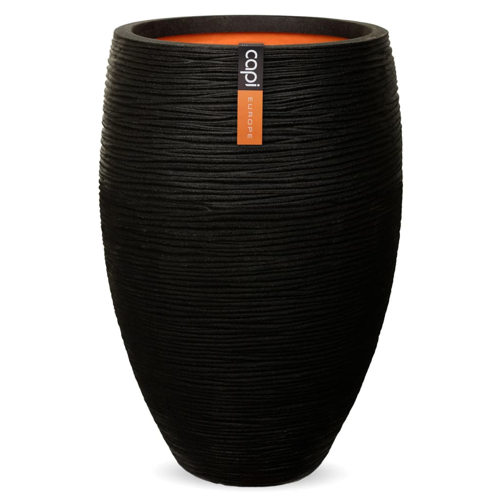 Vase Nature Rib Elegant Deluxe 45x72 cm Black