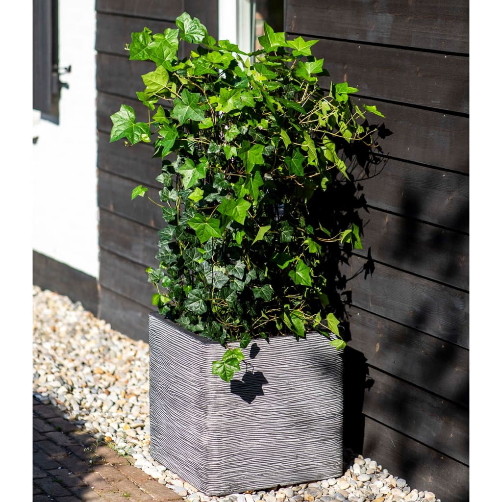 Planter Nature Rib Square 50 x 50 cm Anthracite