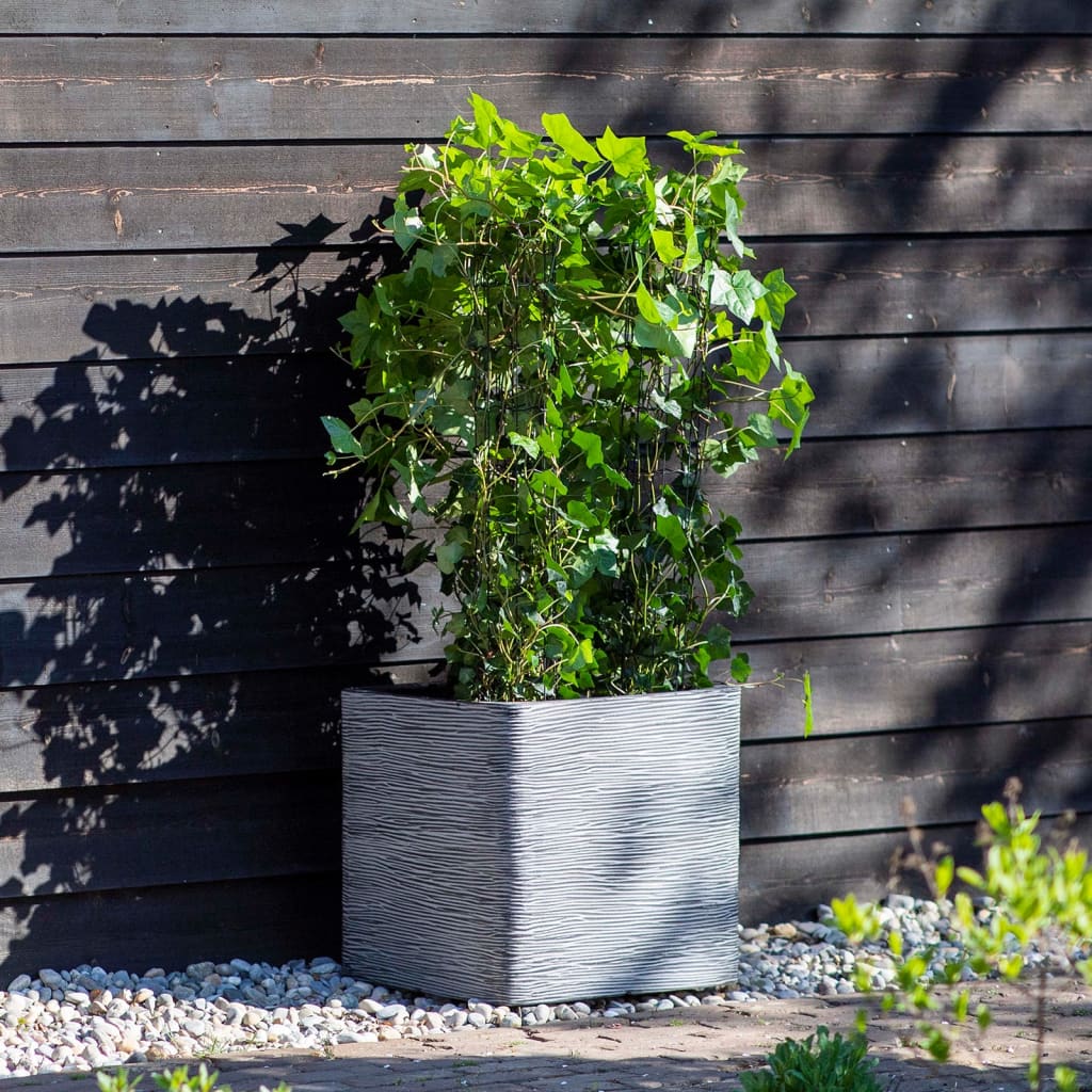 Planter Nature Rib Square 50 x 50 cm Anthracite