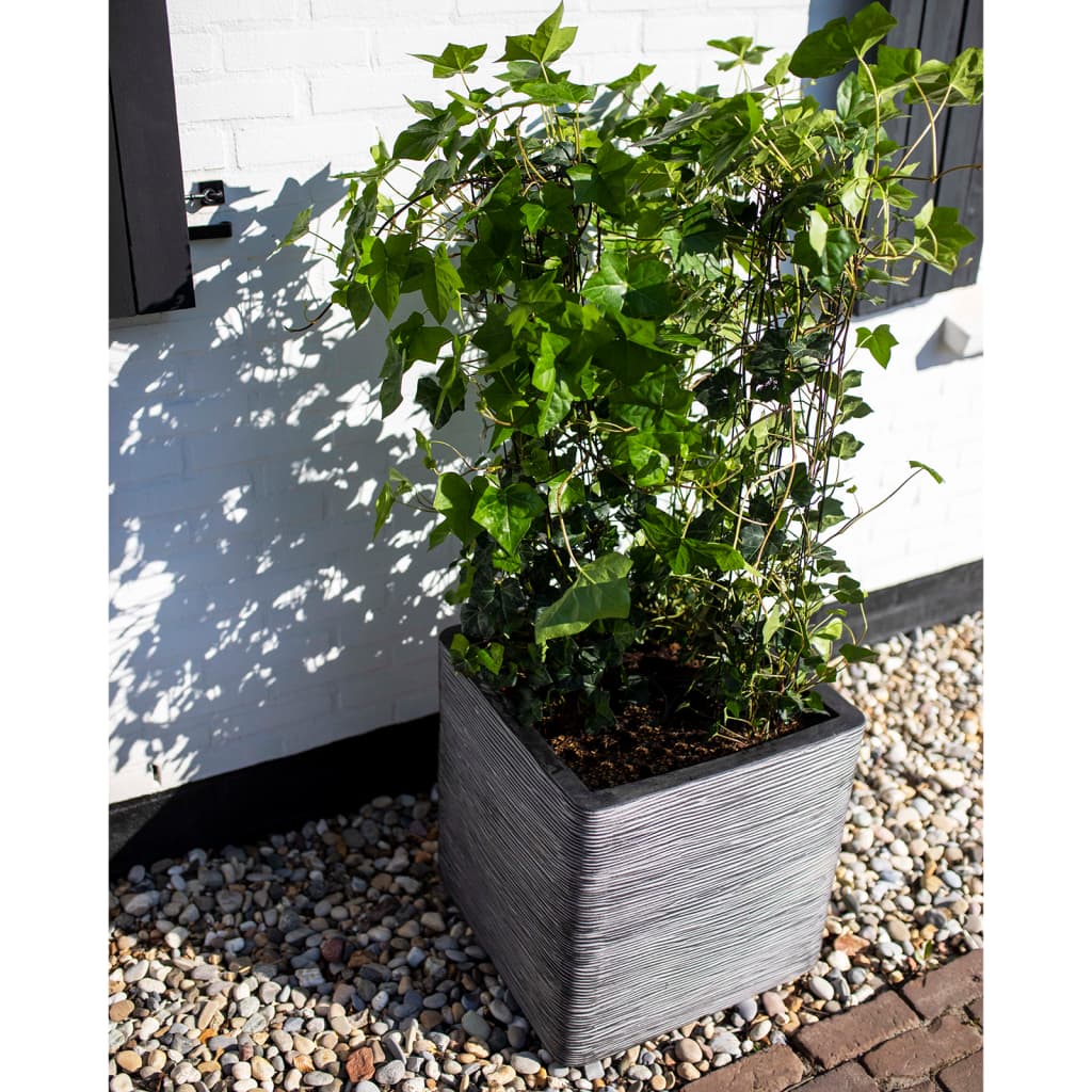 Planter Nature Rib Square 50 x 50 cm Anthracite