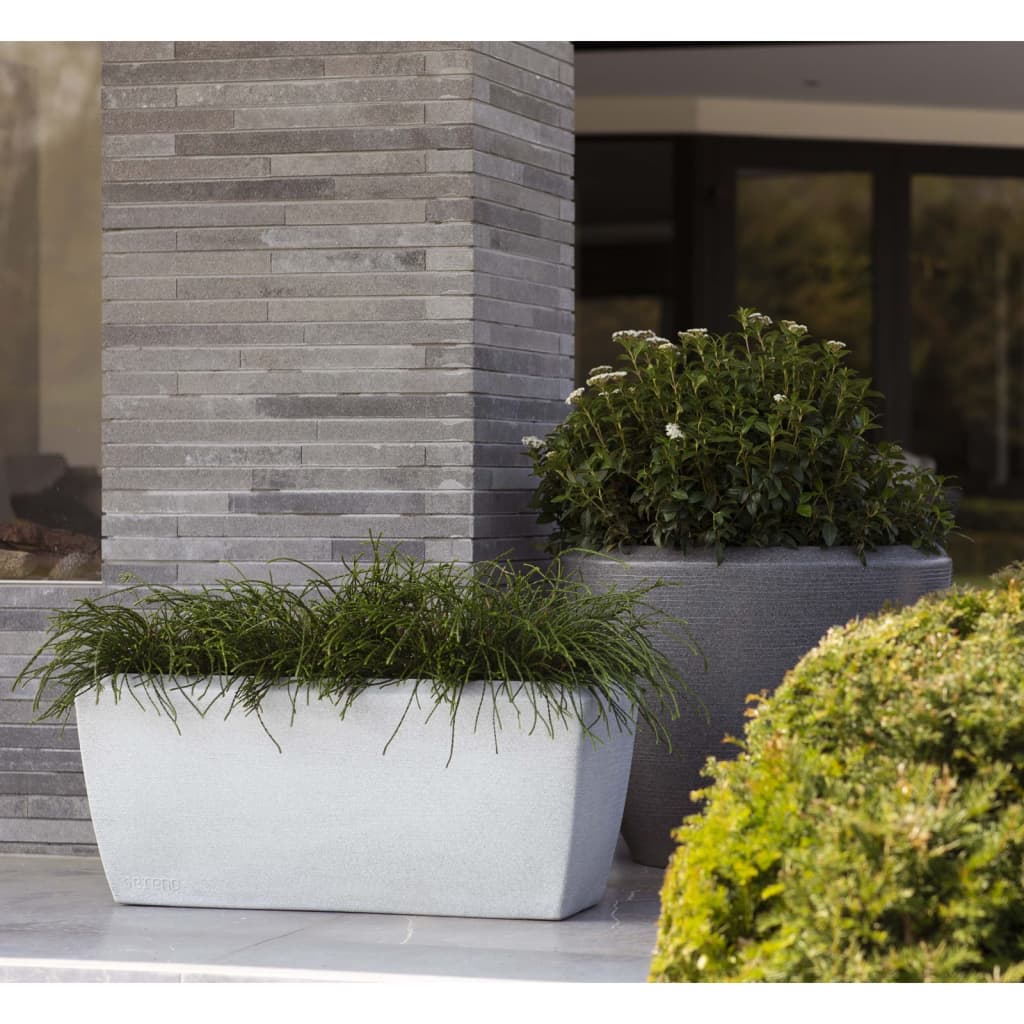 Planter Arc Granite Rectangle 90x35x40 cm Ivory