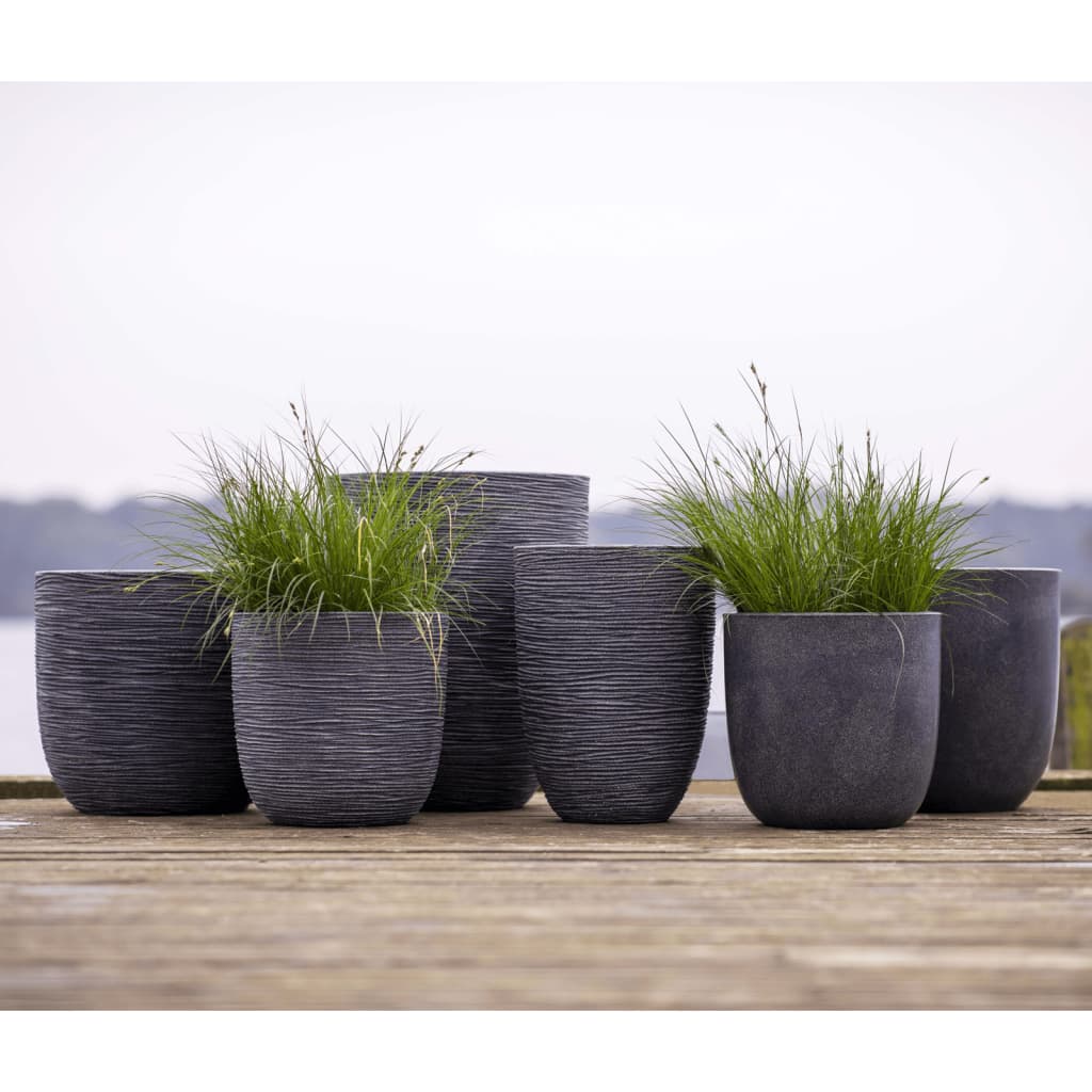 Egg Planter Waste Rib 43x41 cm Grey