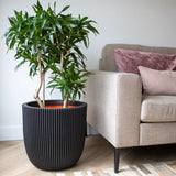 Planter Groove 35x34 cm Black